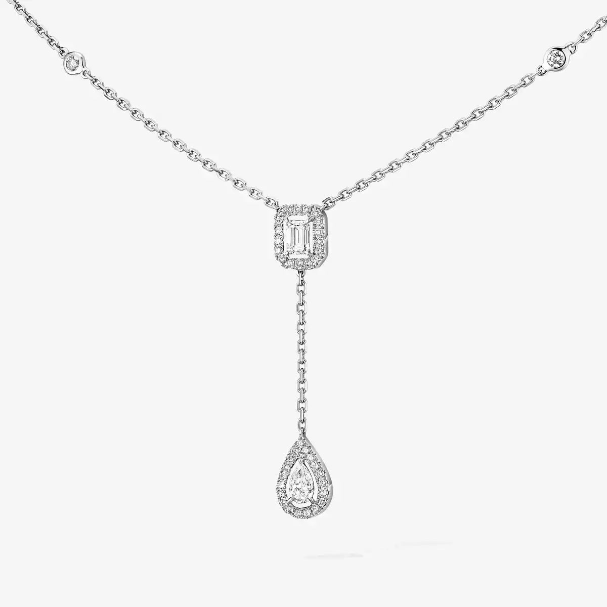 [ECHO]Gold Diamond Tie Necklace