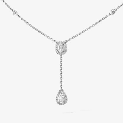 [ECHO]Gold Diamond Tie Necklace