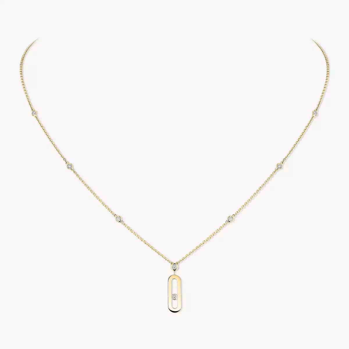 [ECHO] Move Uno Gold Diamond Long Necklace