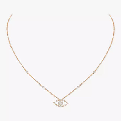 [ECHO]Pave_ Diamond Necklace Lucky Eye