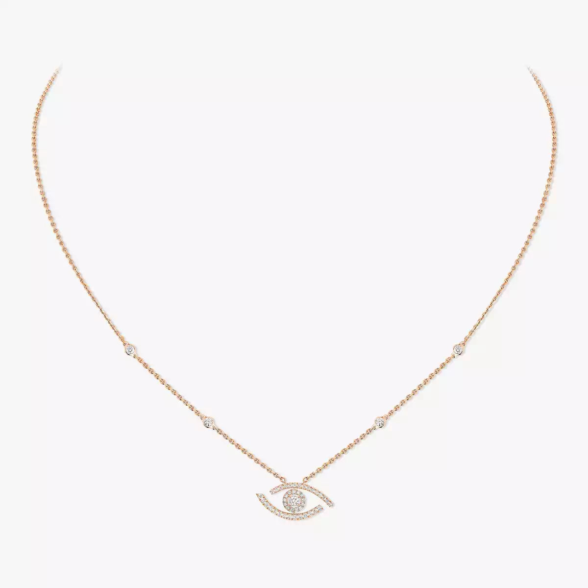 [ECHO]Pave_ Diamond Necklace Lucky Eye