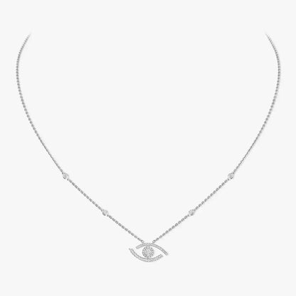 [ECHO]Pave_ Diamond Necklace Lucky Eye