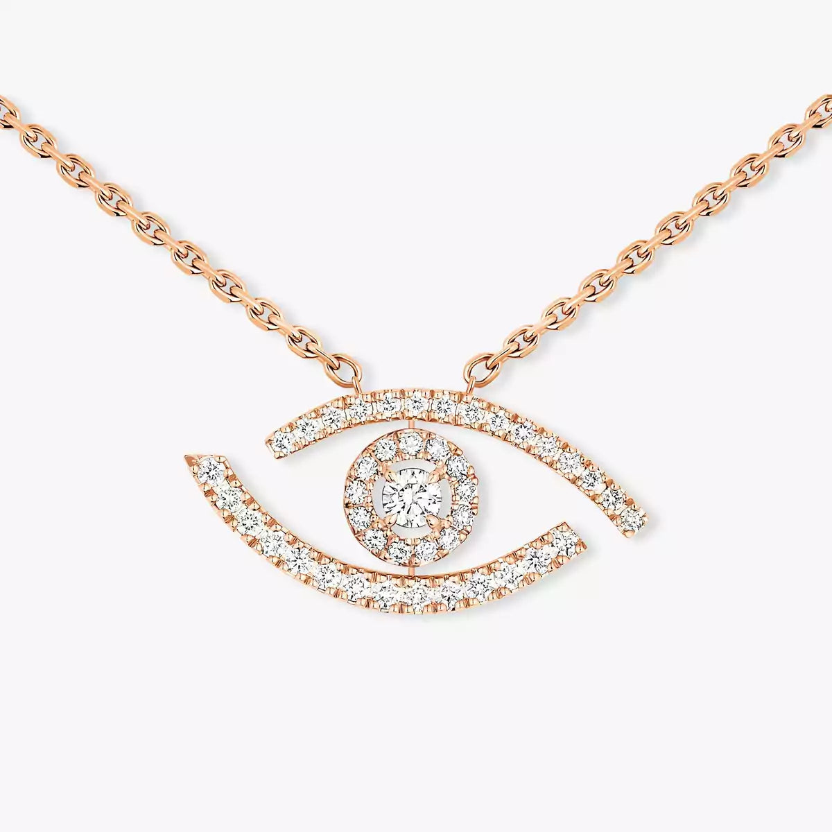 [ECHO]Pave_ Diamond Necklace Lucky Eye