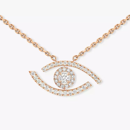 [ECHO]Pave_ Diamond Necklace Lucky Eye