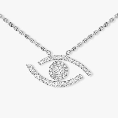 [ECHO]Pave_ Diamond Necklace Lucky Eye