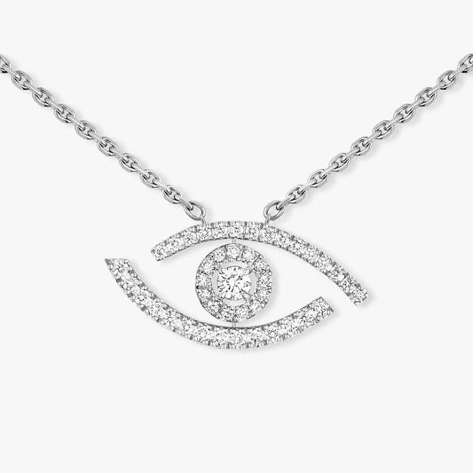 [ECHO]Pave_ Diamond Necklace Lucky Eye