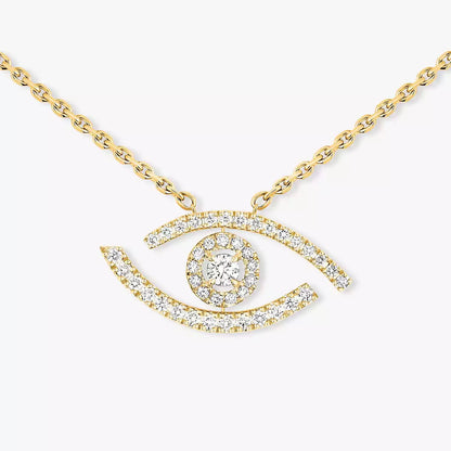 [ECHO]Pave_ Diamond Necklace Lucky Eye