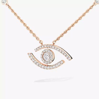 [ECHO]Pave_ Diamond Necklace Lucky Eye