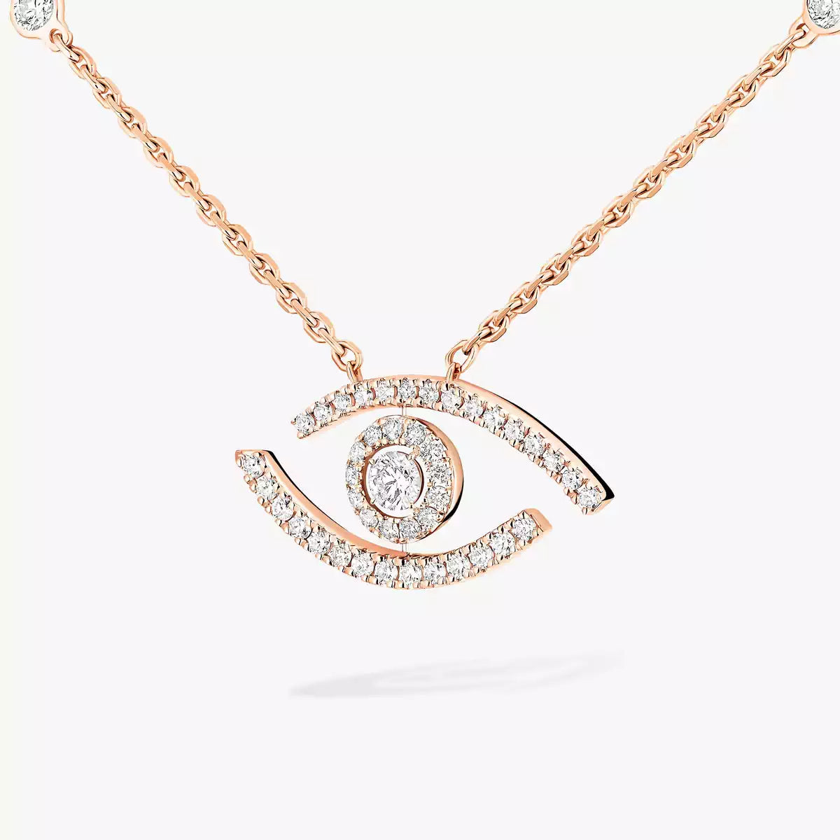 [ECHO]Pave_ Diamond Necklace Lucky Eye