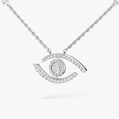 [ECHO]Pave_ Diamond Necklace Lucky Eye
