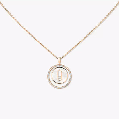 [ECHO]Lucky Move Diamond Necklace in Rose Gold and White Mother-of-Pearl