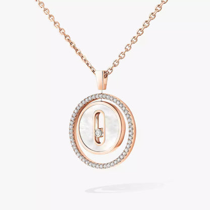 [ECHO]Lucky Move Diamond Necklace in Rose Gold and White Mother-of-Pearl