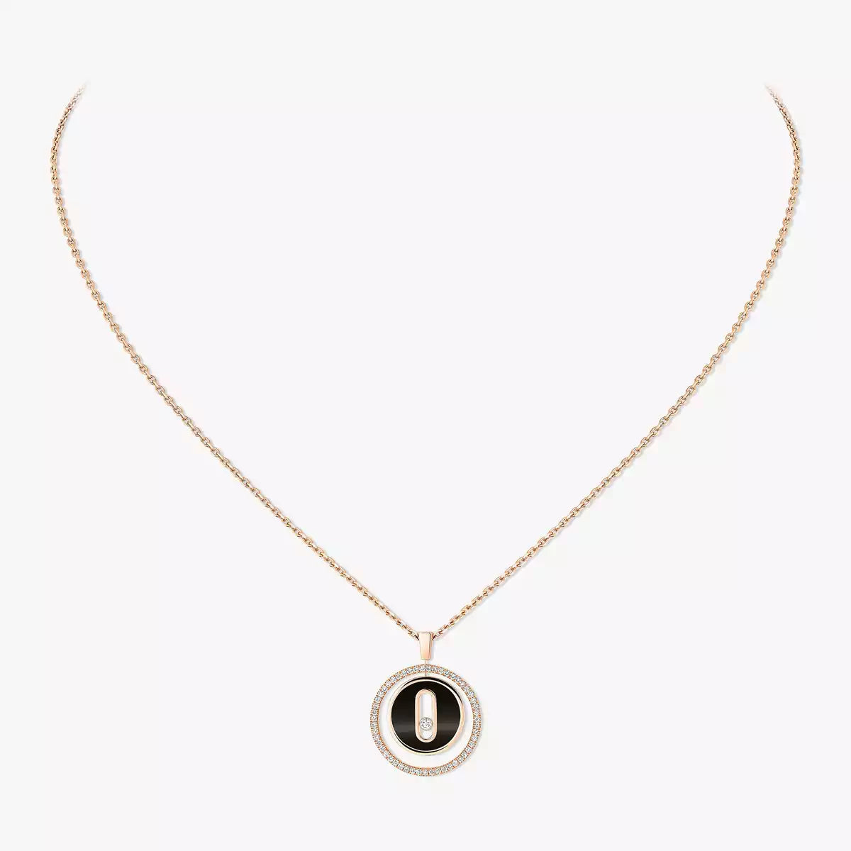 [ECHO]Lucky Move Diamond Necklace in Rose Gold and White Mother-of-Pearl