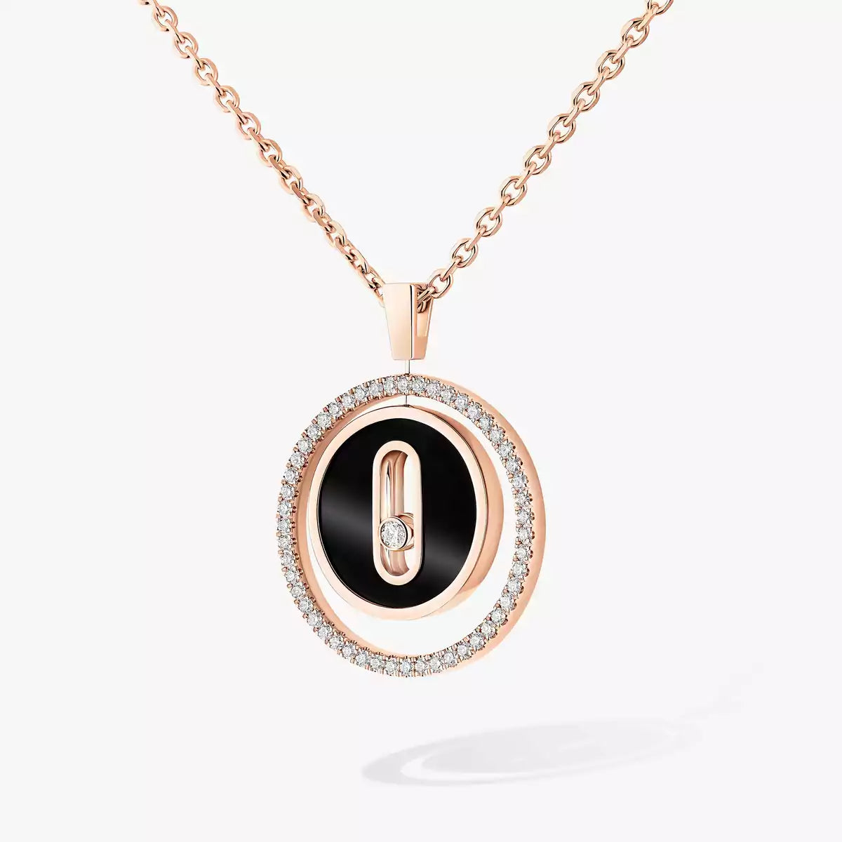 [ECHO]Lucky Move Diamond Necklace in Rose Gold and White Mother-of-Pearl