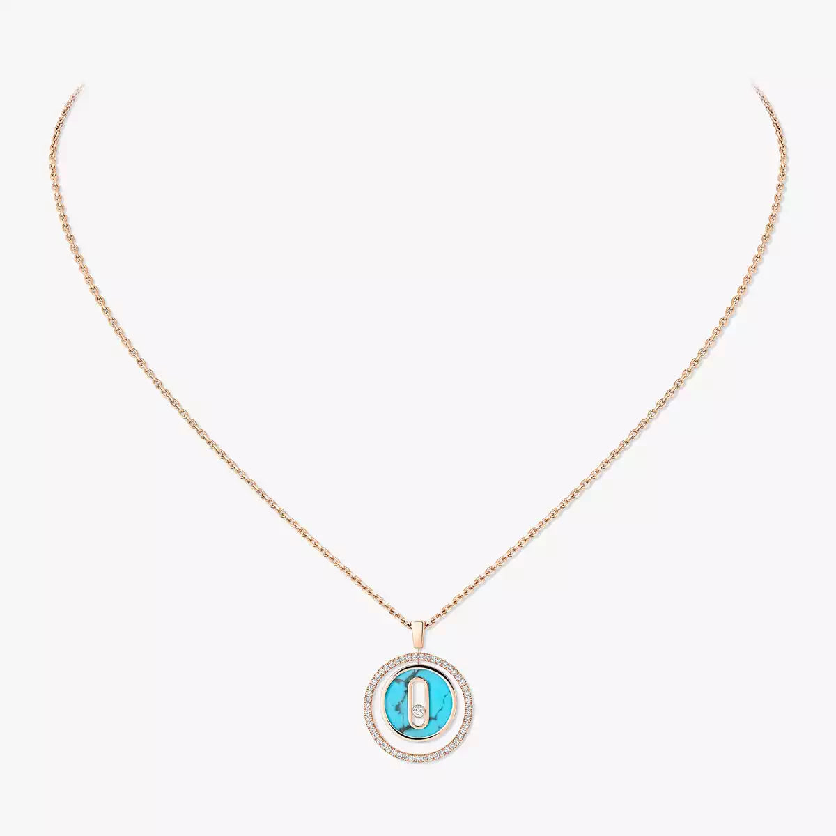 [ECHO]Lucky Move Diamond Necklace in Rose Gold and White Mother-of-Pearl