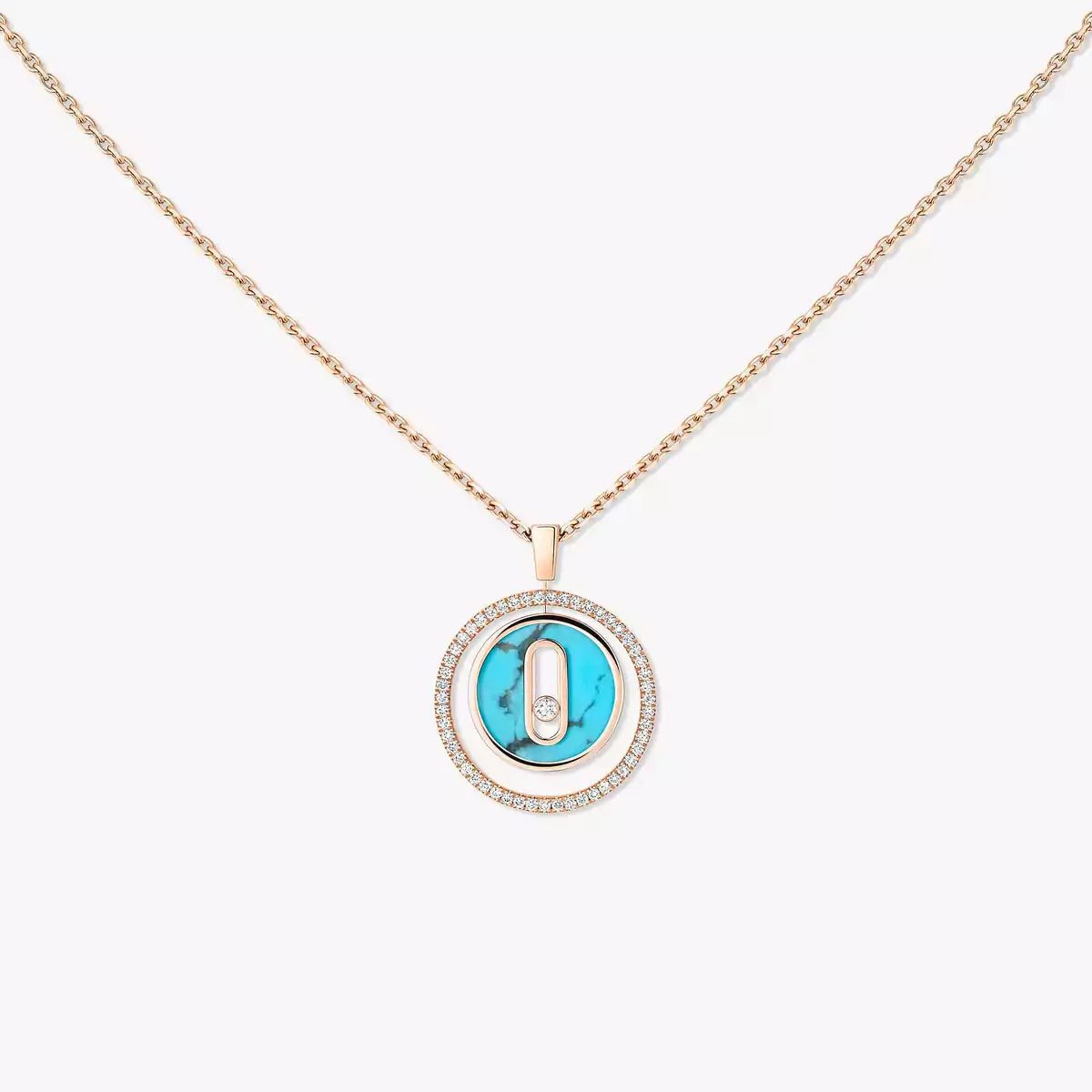[ECHO]Lucky Move Diamond Necklace in Rose Gold and White Mother-of-Pearl