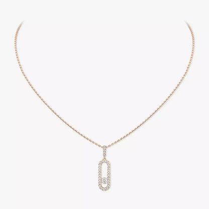 [ECHO]Move Uno Diamond Necklace in Rose Gold