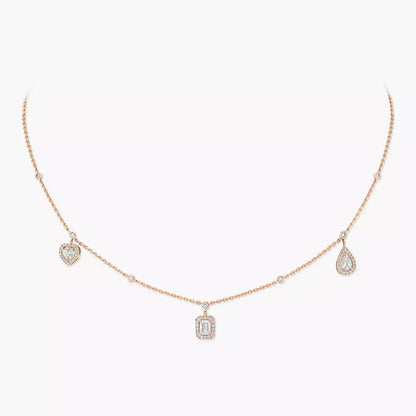 [ECHO]My Twin Diamond Necklace in Silver