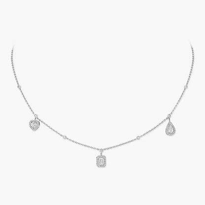 [ECHO]My Twin Diamond Necklace in Silver