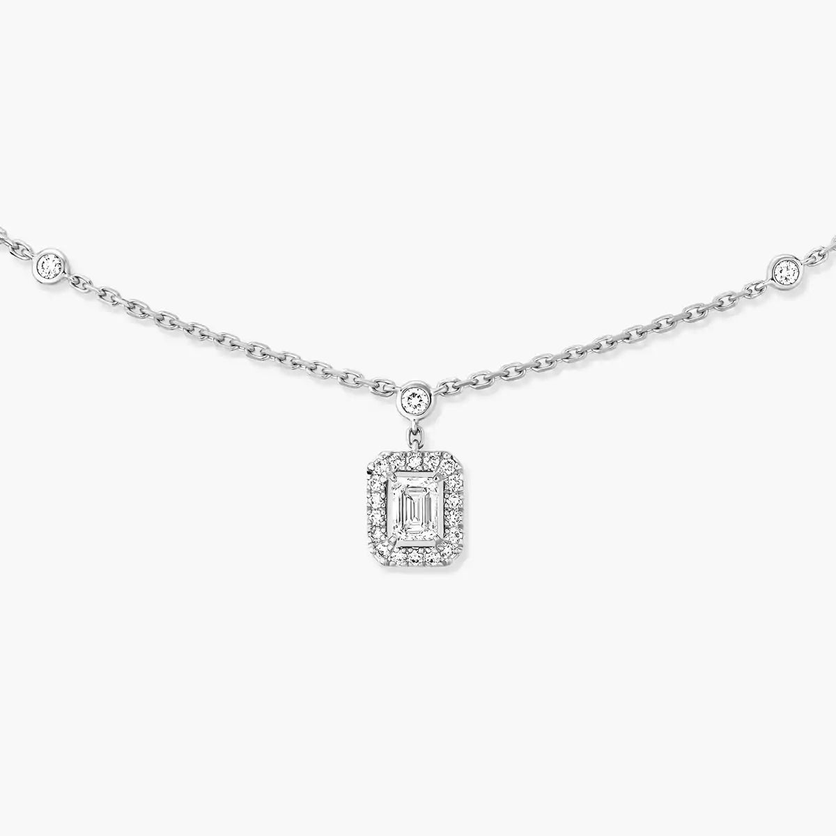 [ECHO]My Twin Diamond Necklace in Silver