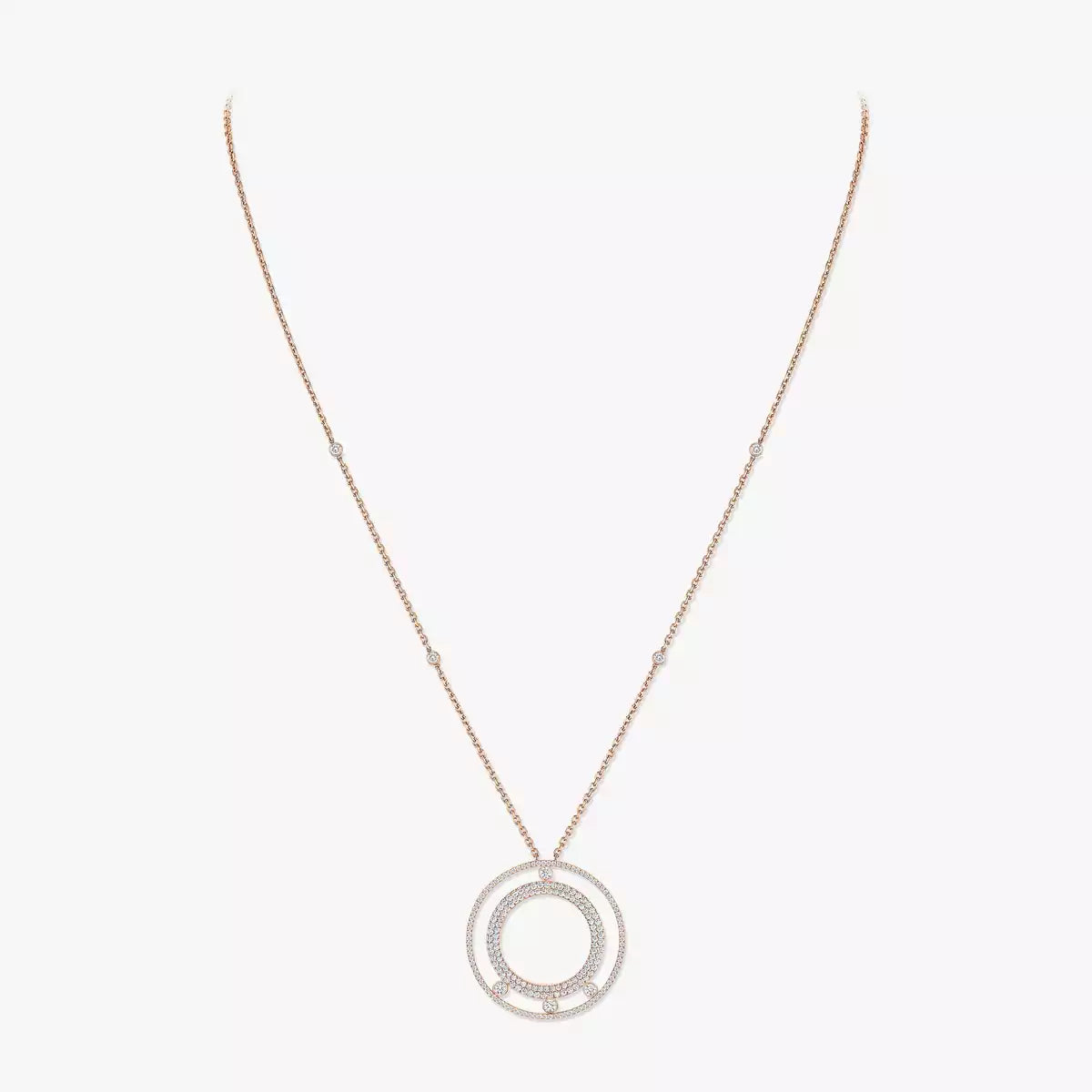 [ECHO]Move Romane Long Pave_-Set Diamond Necklace