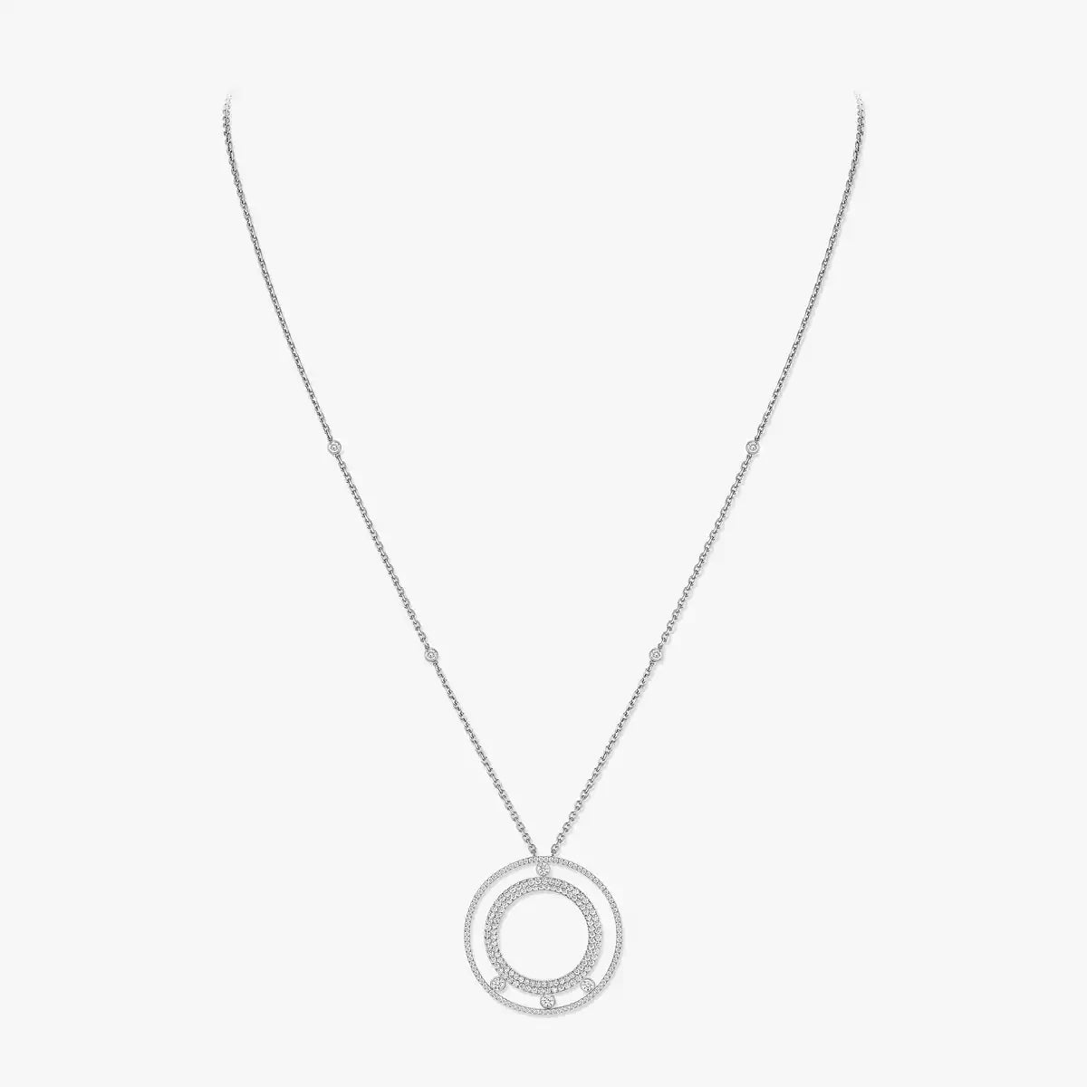 [ECHO]Move Romane Long Pave_-Set Diamond Necklace