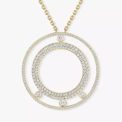[ECHO]Move Romane Long Pave_-Set Diamond Necklace