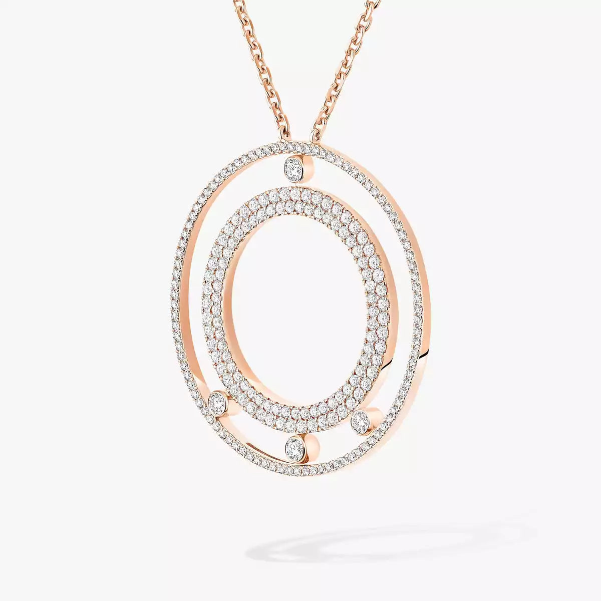[ECHO]Move Romane Long Pave_-Set Diamond Necklace