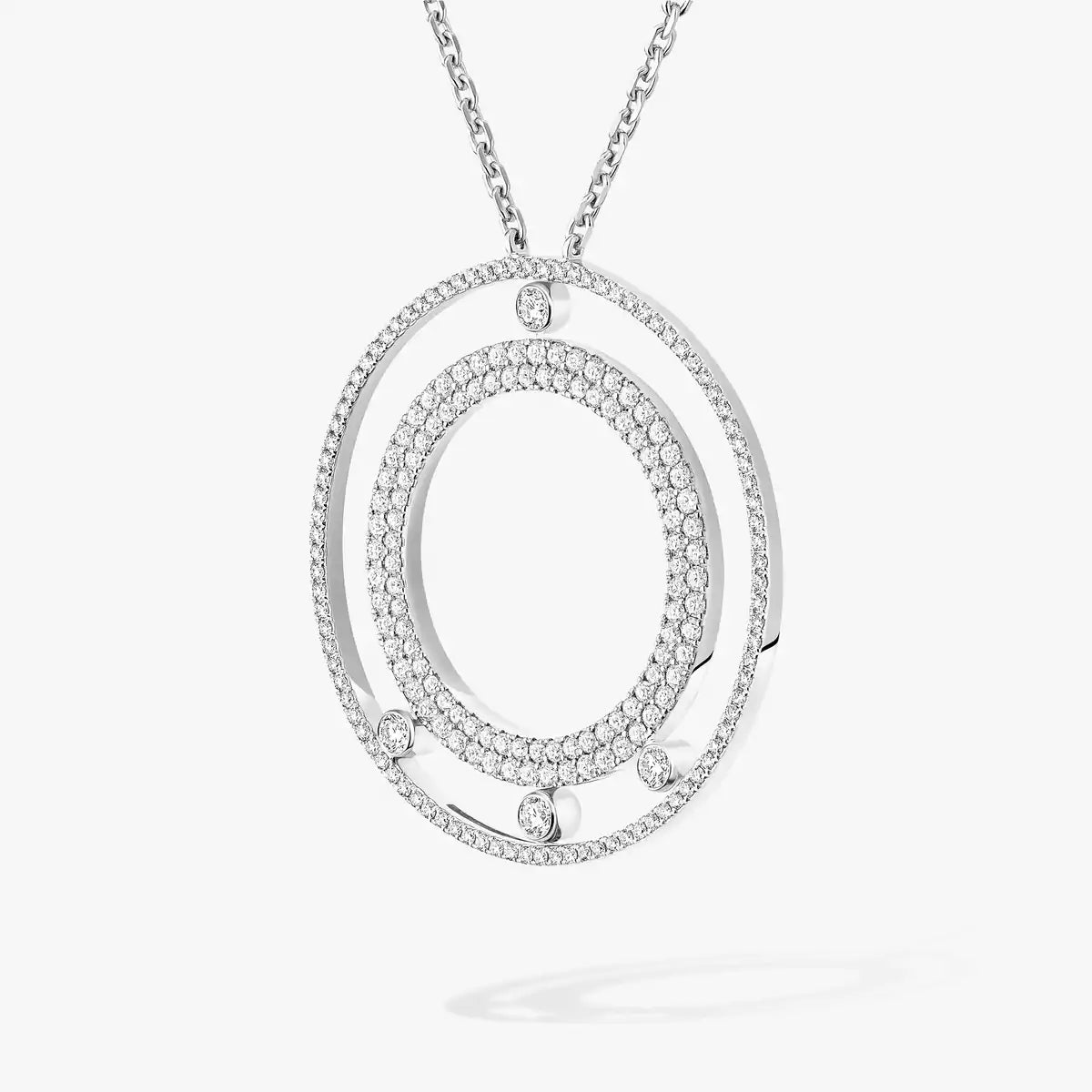 [ECHO]Move Romane Long Pave_-Set Diamond Necklace