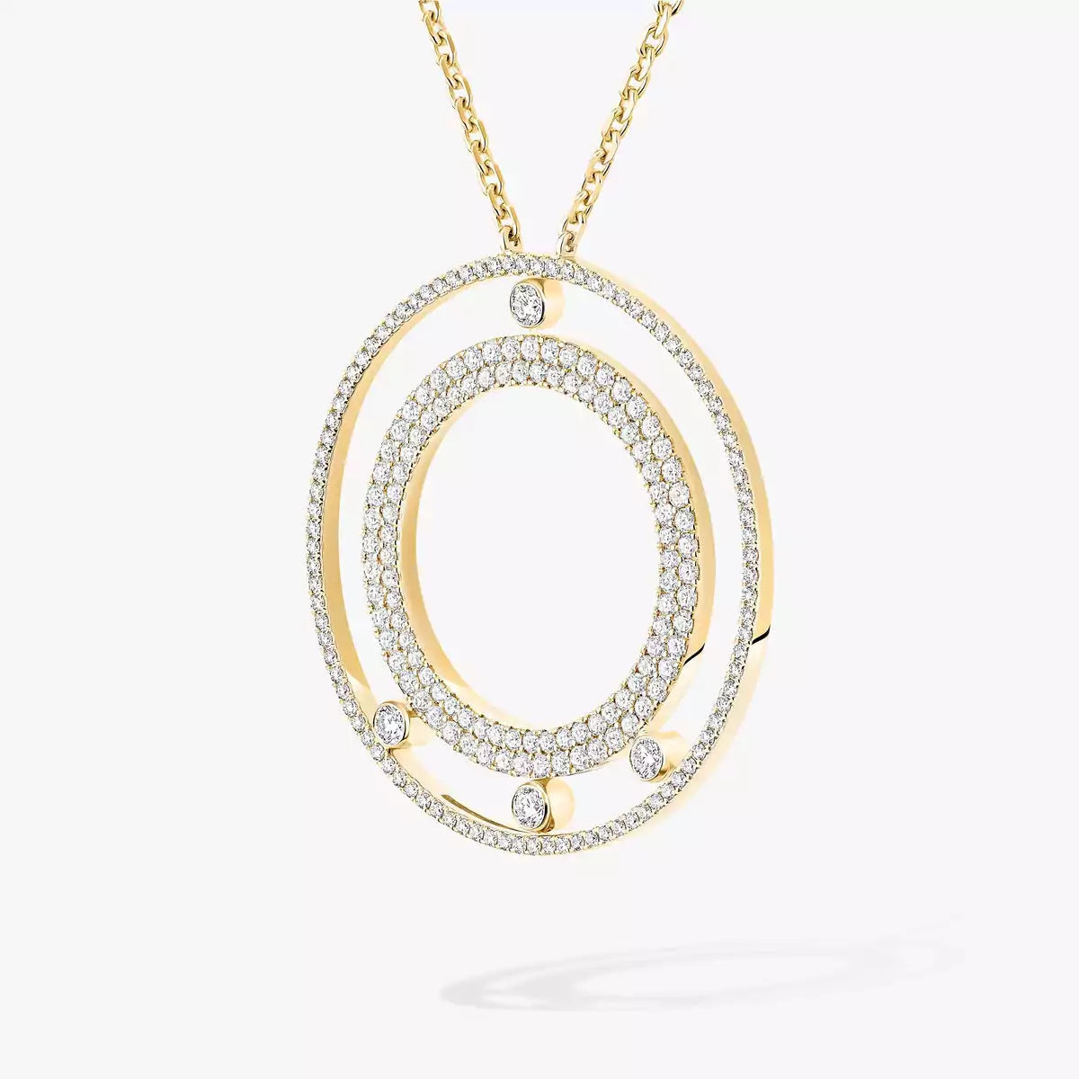 [ECHO]Move Romane Long Pave_-Set Diamond Necklace