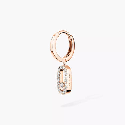 [ECHO]Move Uno Single Diamond Hoop Earring