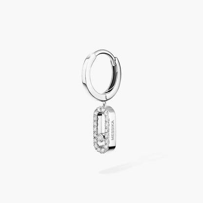 [ECHO]Move Uno Single Diamond Hoop Earring