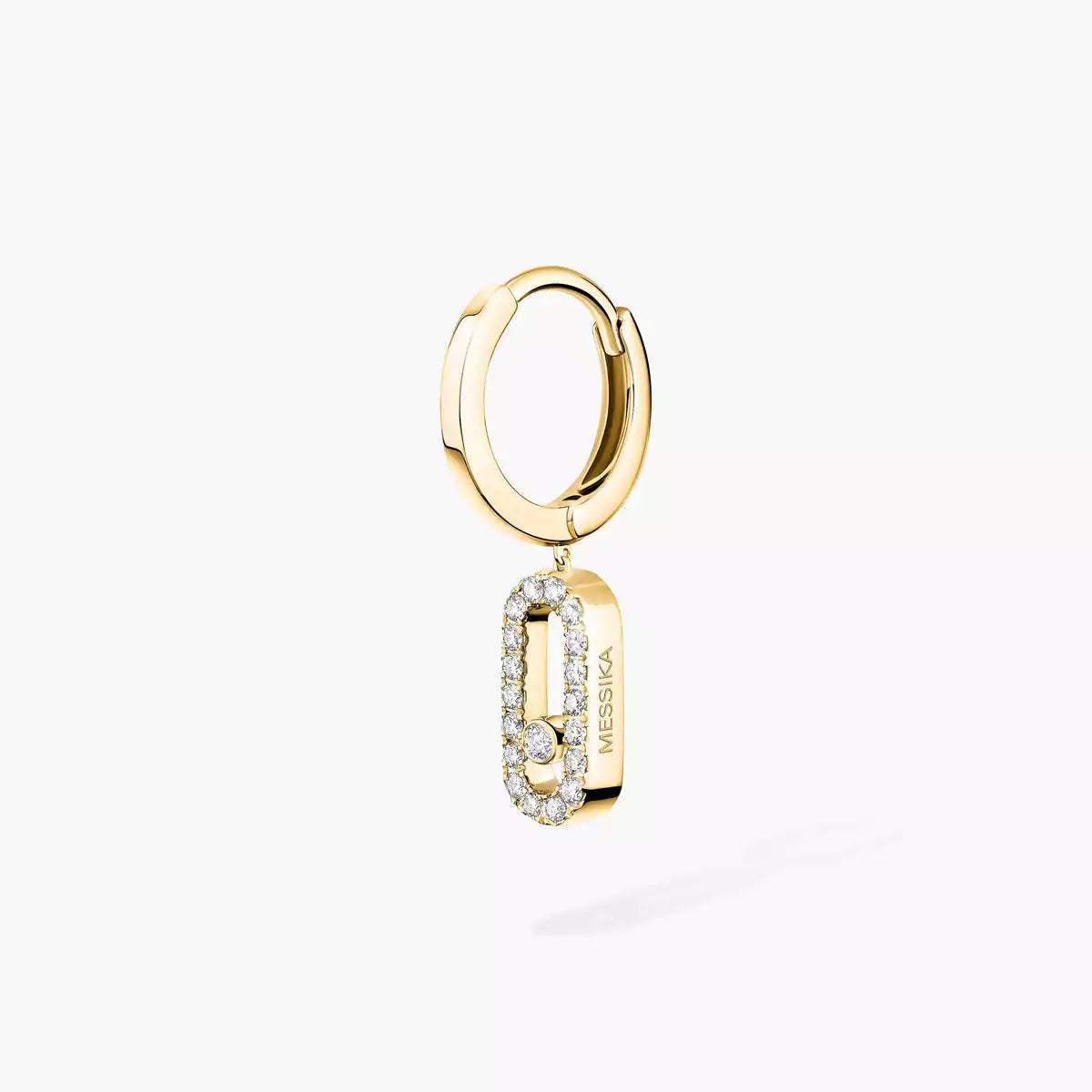 [ECHO]Move Uno Single Diamond Hoop Earring