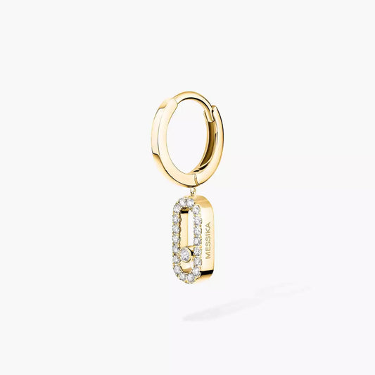[ECHO]Move Uno Single Diamond Hoop Earring