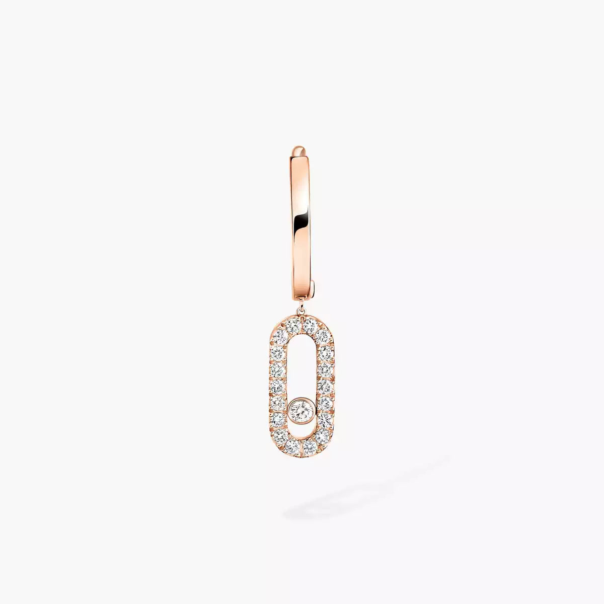 [ECHO]Move Uno Single Diamond Hoop Earring