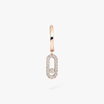 [ECHO]Move Uno Single Diamond Hoop Earring