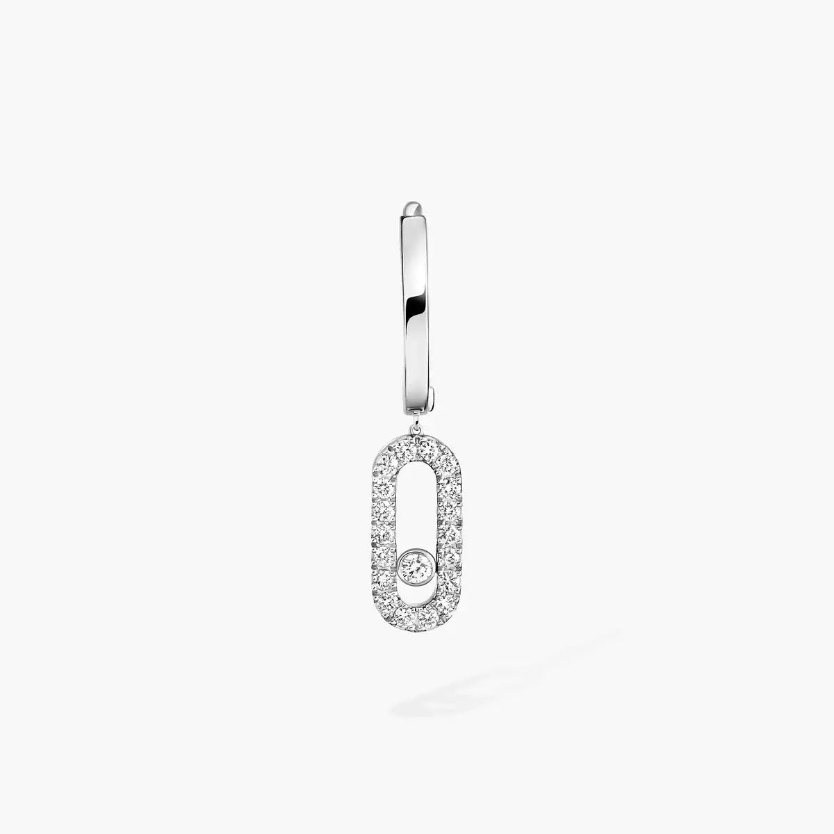 [ECHO]Move Uno Single Diamond Hoop Earring