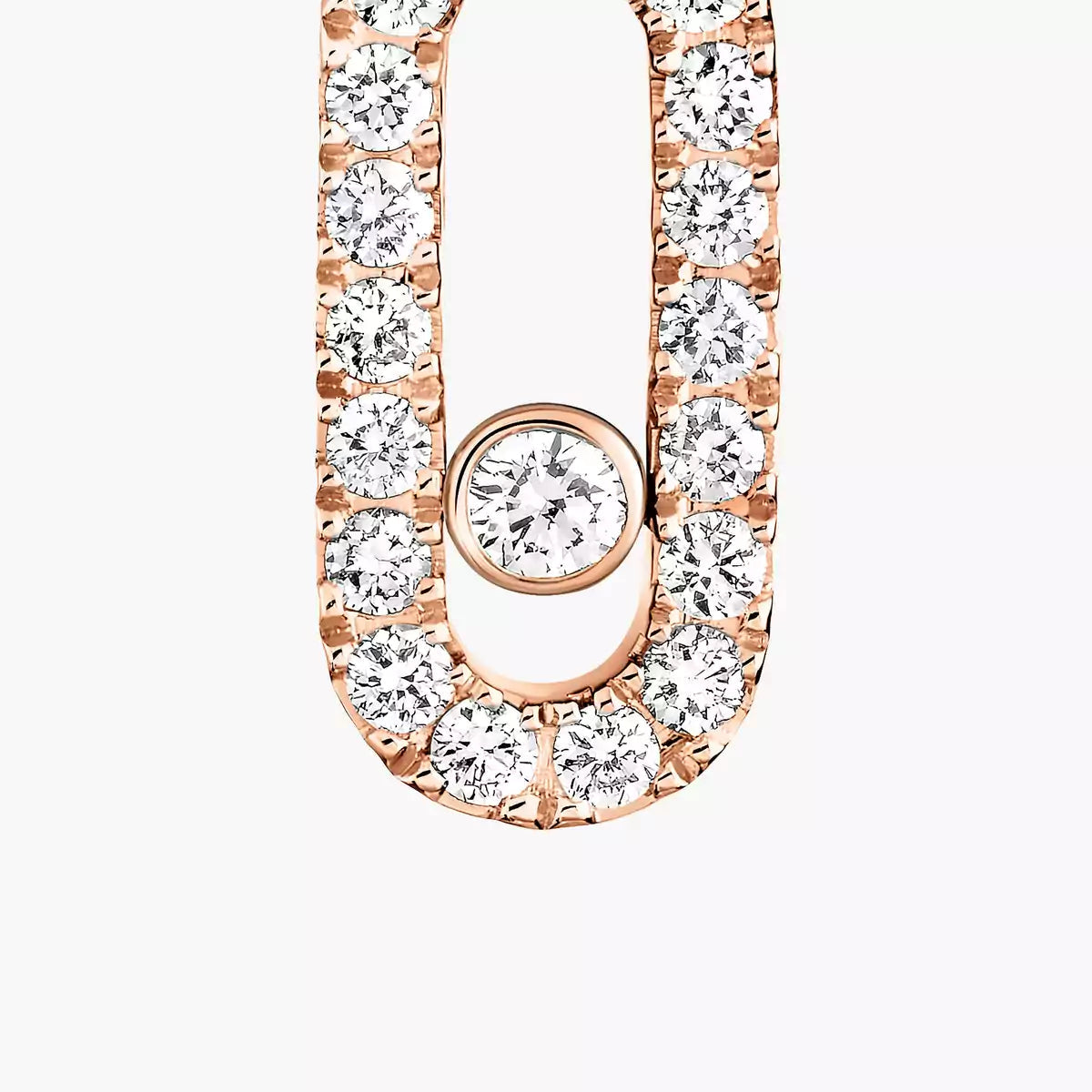 [ECHO]Move Uno Single Diamond Hoop Earring