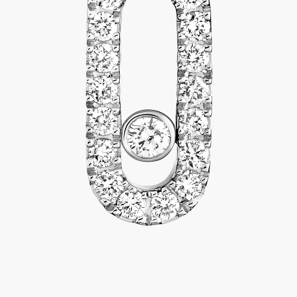 [ECHO]Move Uno Single Diamond Hoop Earring