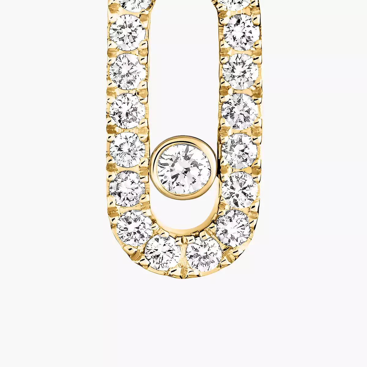 [ECHO]Move Uno Single Diamond Hoop Earring