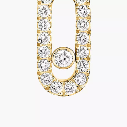 [ECHO]Move Uno Single Diamond Hoop Earring