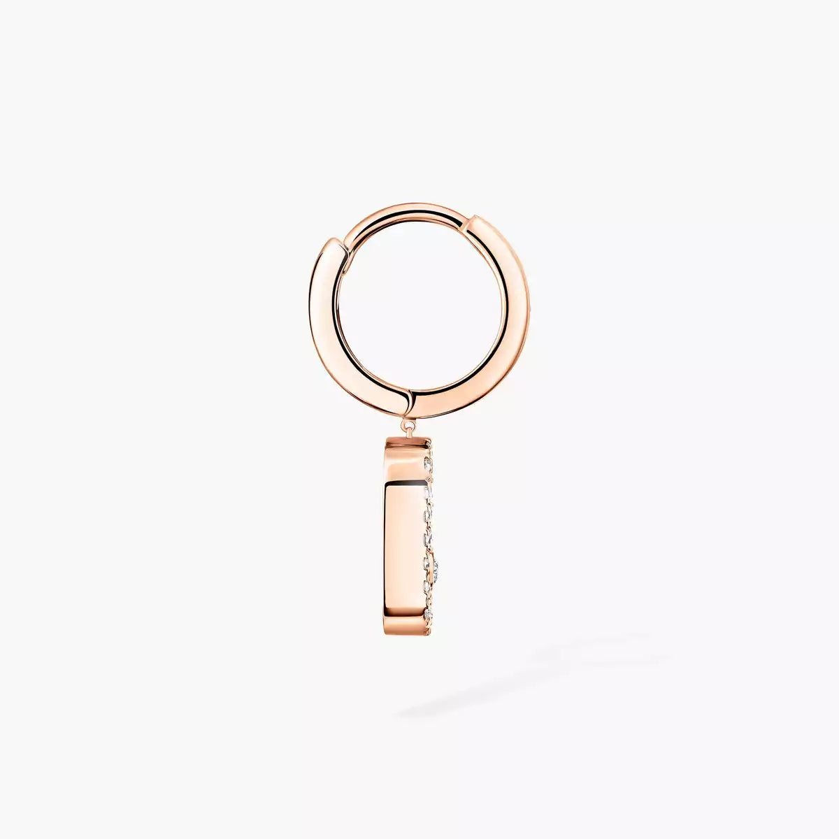 [ECHO]Move Uno Single Diamond Hoop Earring
