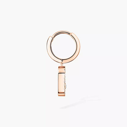 [ECHO]Move Uno Single Diamond Hoop Earring
