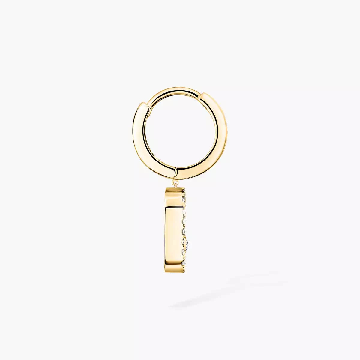 [ECHO]Move Uno Single Diamond Hoop Earring