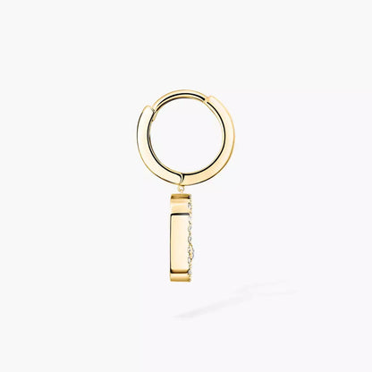[ECHO]Move Uno Single Diamond Hoop Earring
