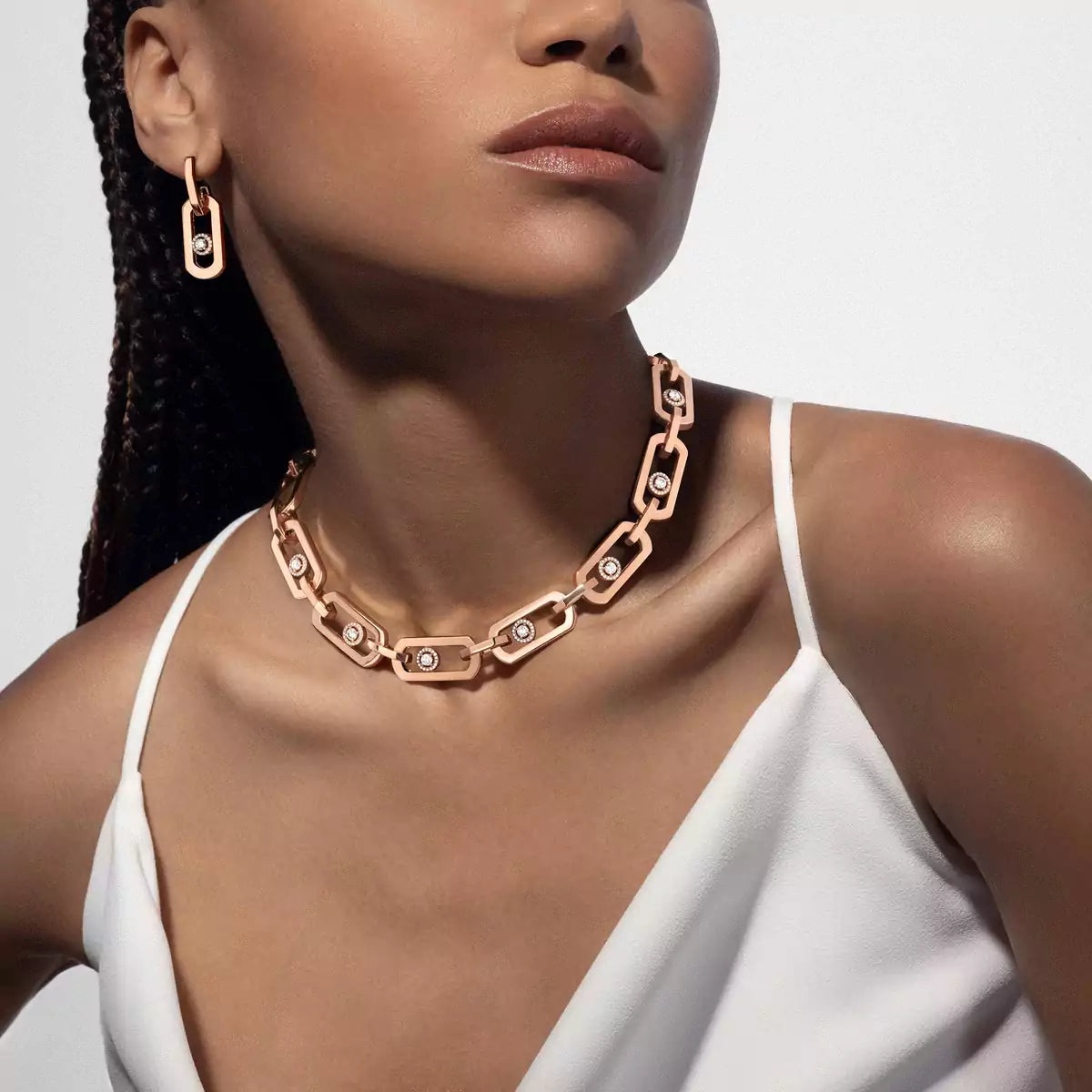 [ECHO]So Move XL Diamond Pendant Earrings