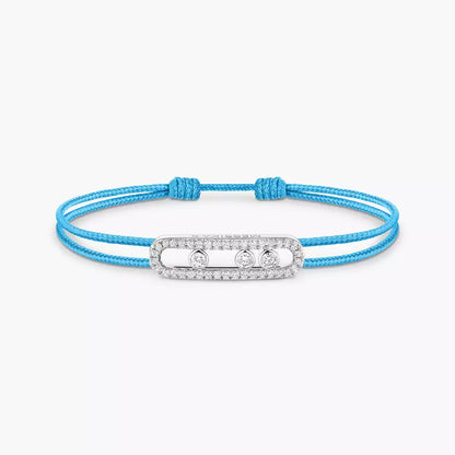 [ECHO]Messika Care(s) pink cord pavé bracelet