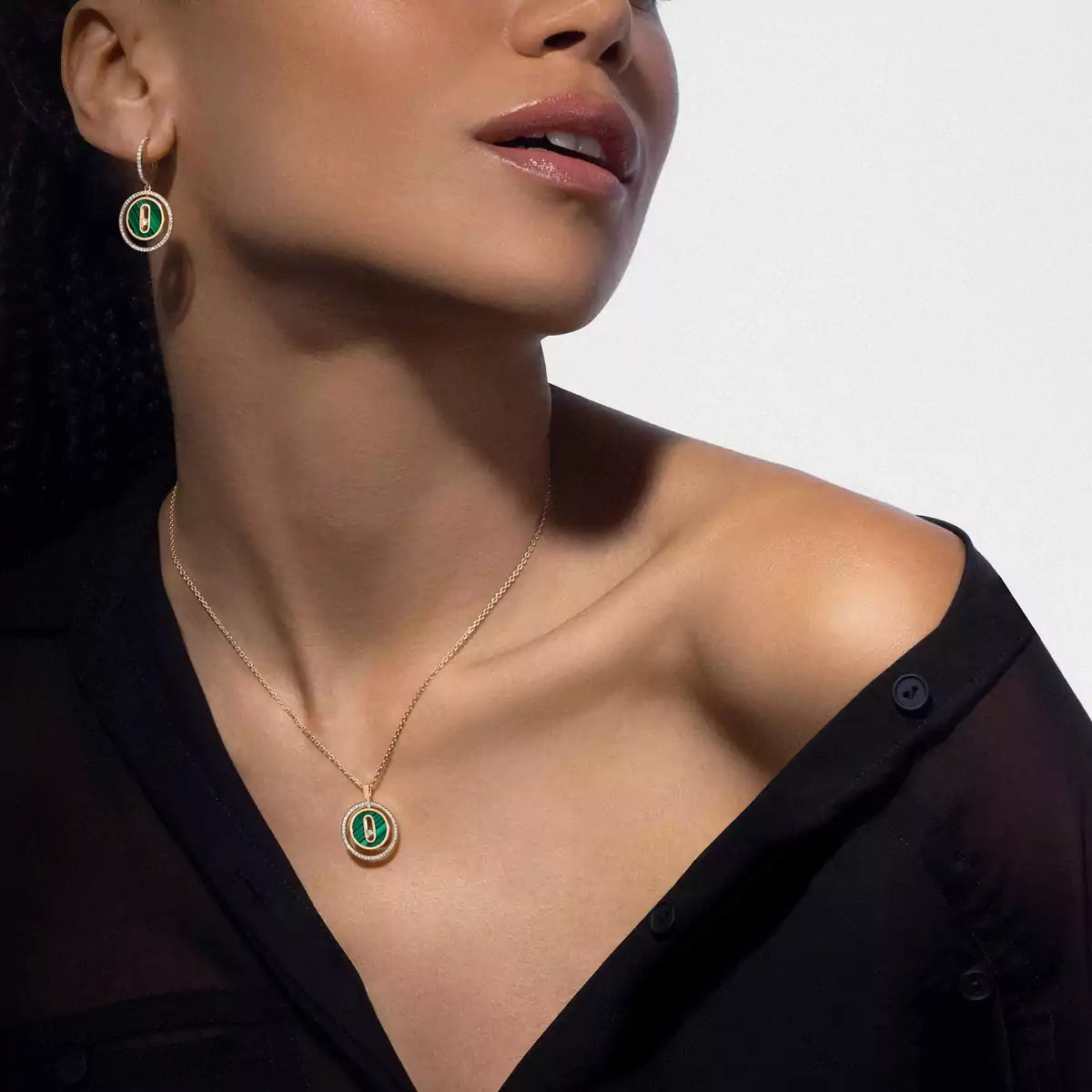 [ECHO]Lucky Move Diamond Necklace in Rose Gold and White Mother-of-Pearl