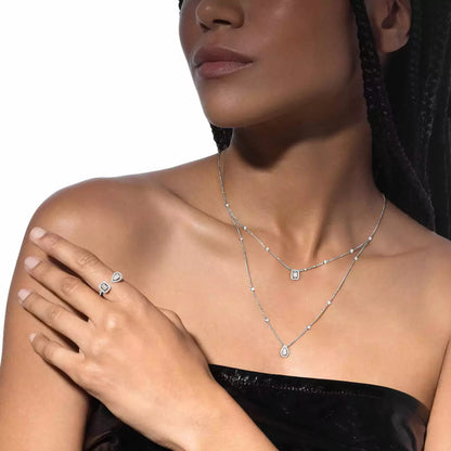[ECHO]Diamond Necklace My Twin 2 Rows