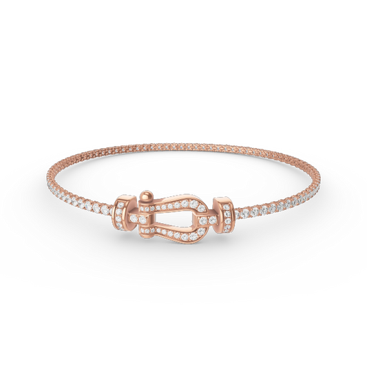 [ECHO ]FORCE  HORSESHOE  DIAMOND TENNIS BRACELET